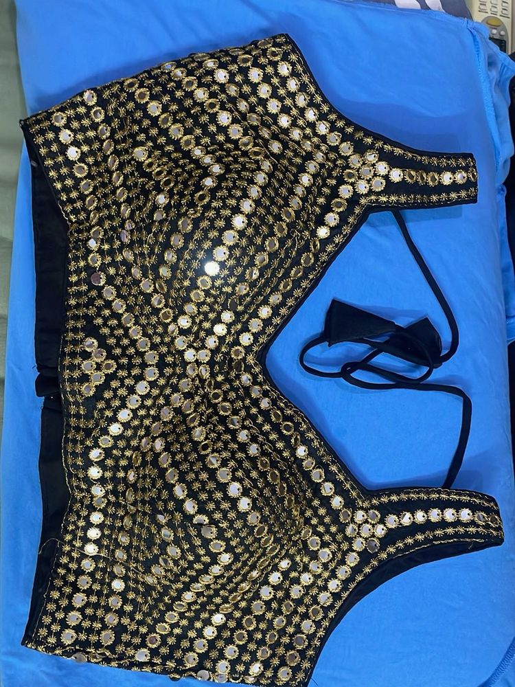 B New Unused Black Embellished Blouse