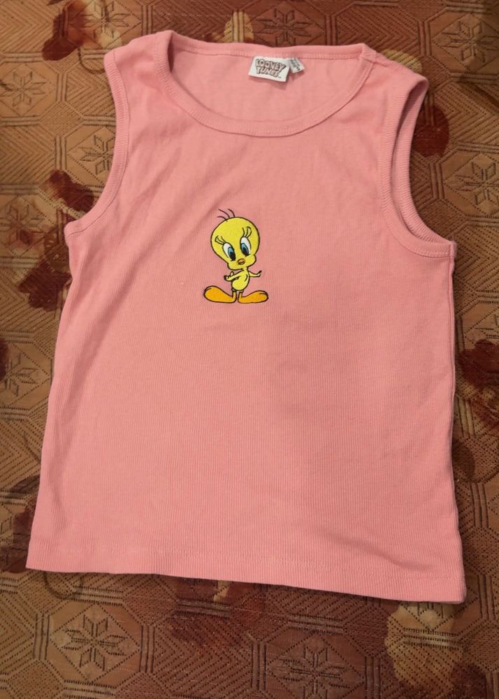 baby pink tank top