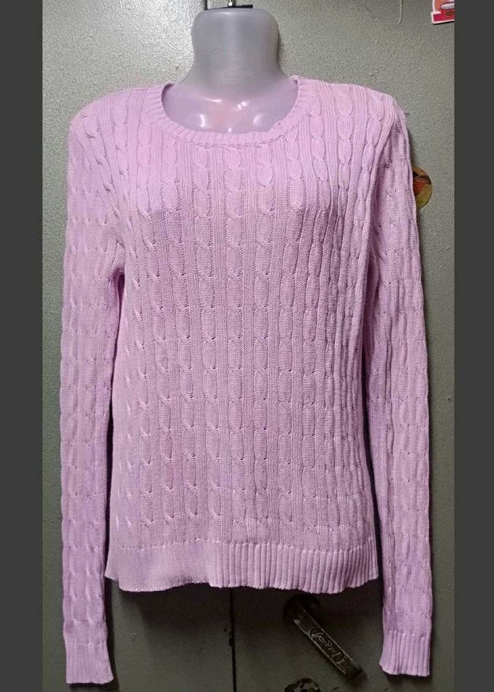Lavender Knit Pullover Sweater