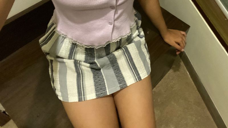 Striped Mini Skirt