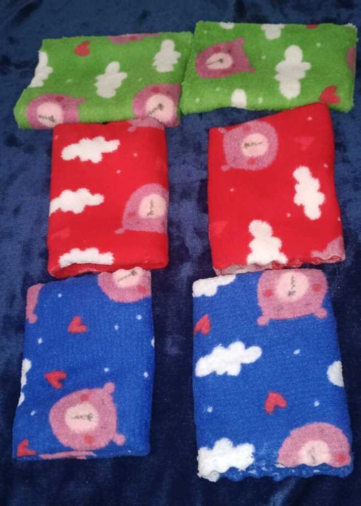 Cute Bear Face Cloths - Set of 6
