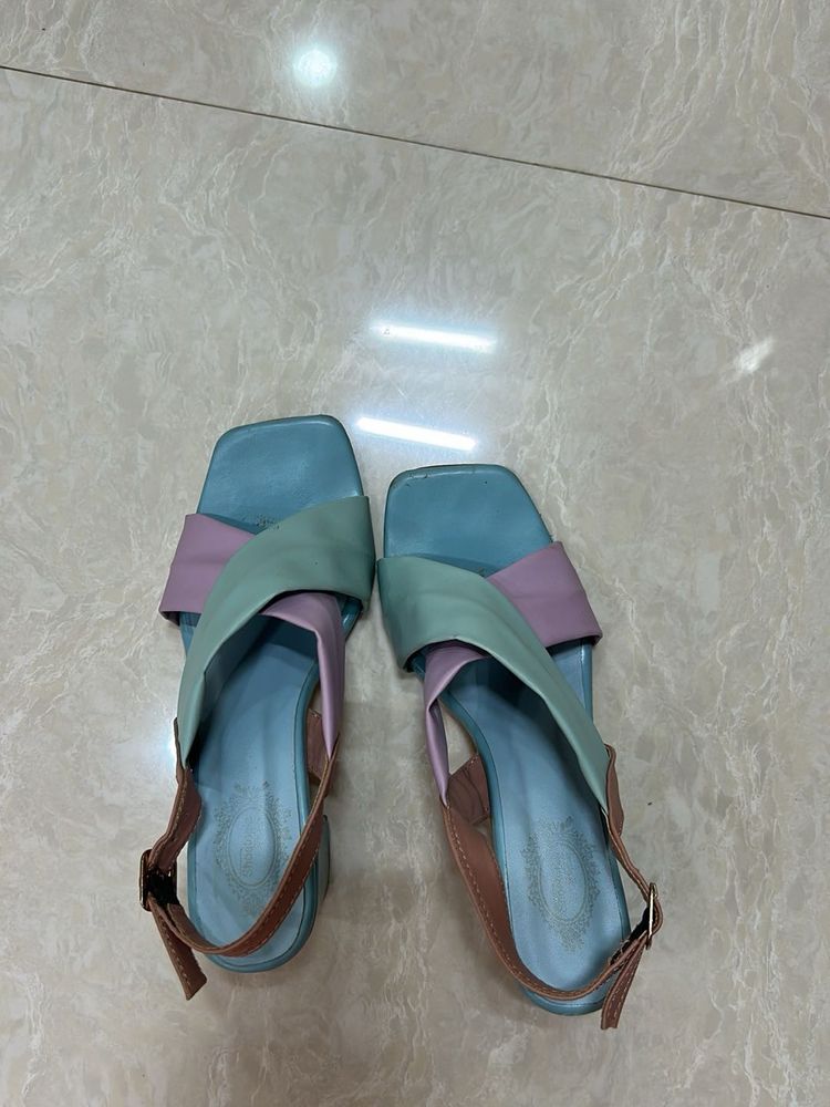 Chic Multi-Color Slingback Sandals