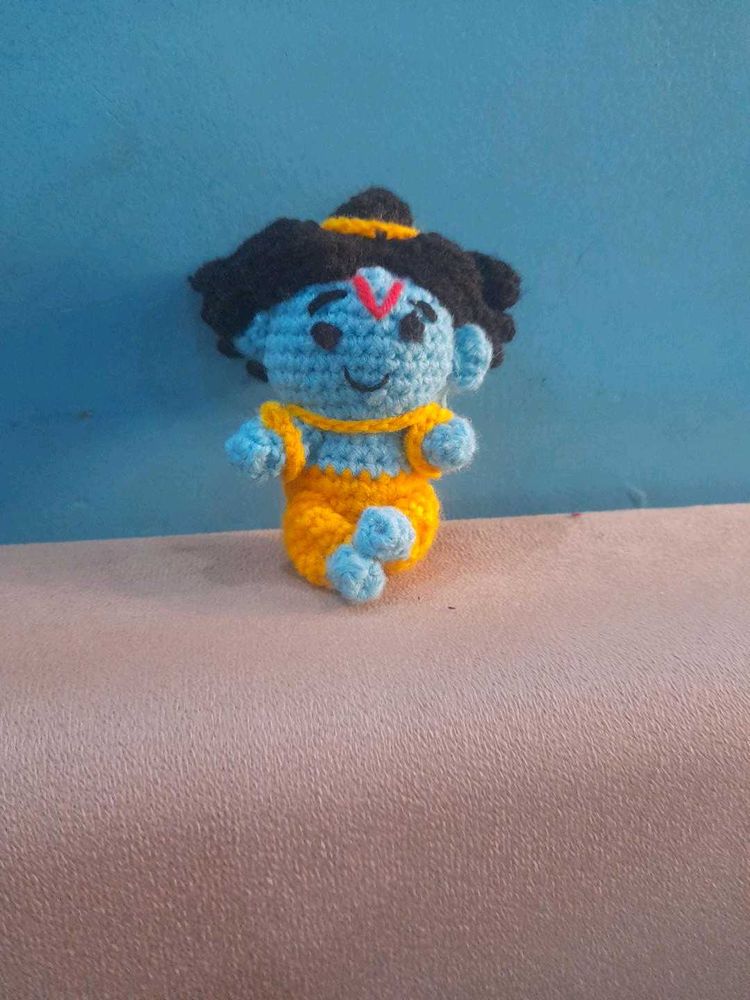 Handmade Crochet Krishna Toy