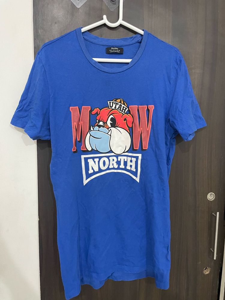 Blue Graphic Print T-Shirt