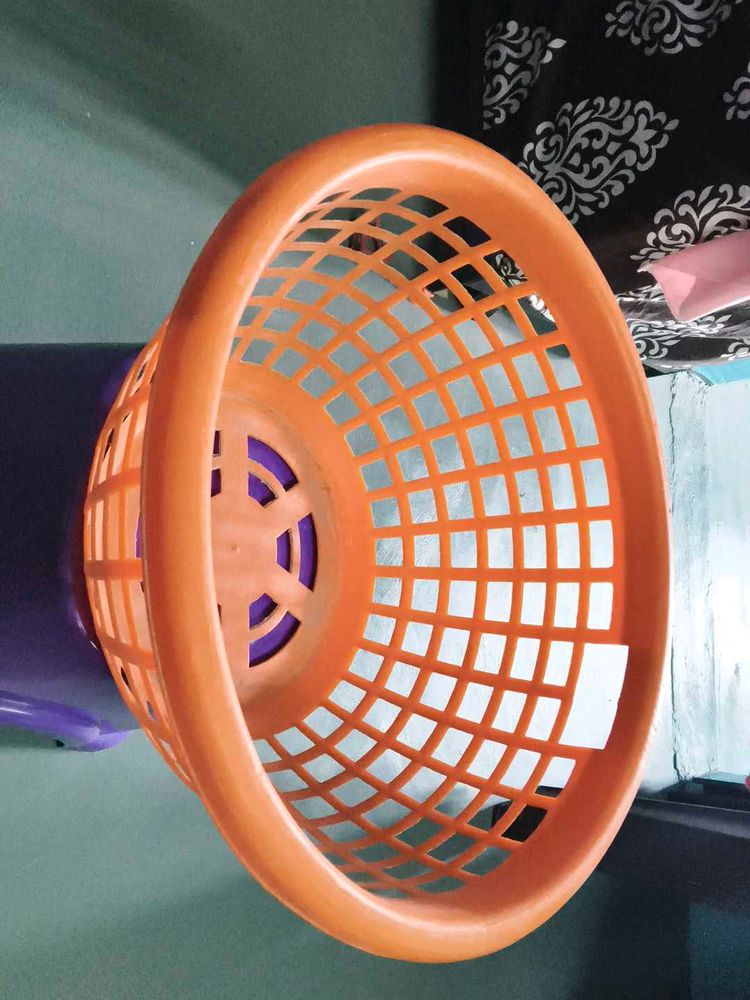 Orange Mesh Storage Basket