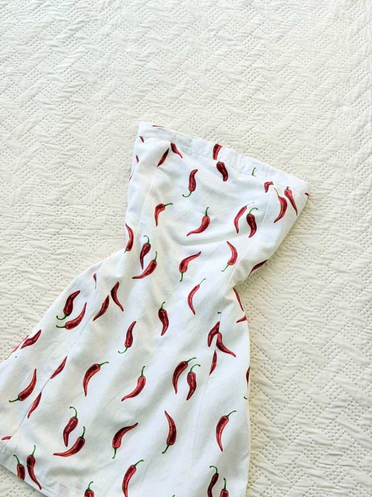 Fun Chili Pepper Print Dress🌶️
