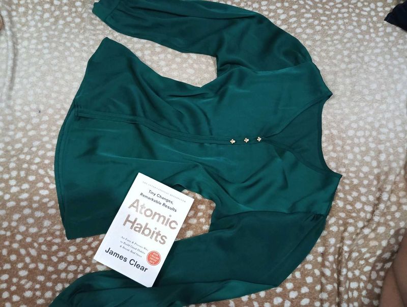Emerald Green Silk top