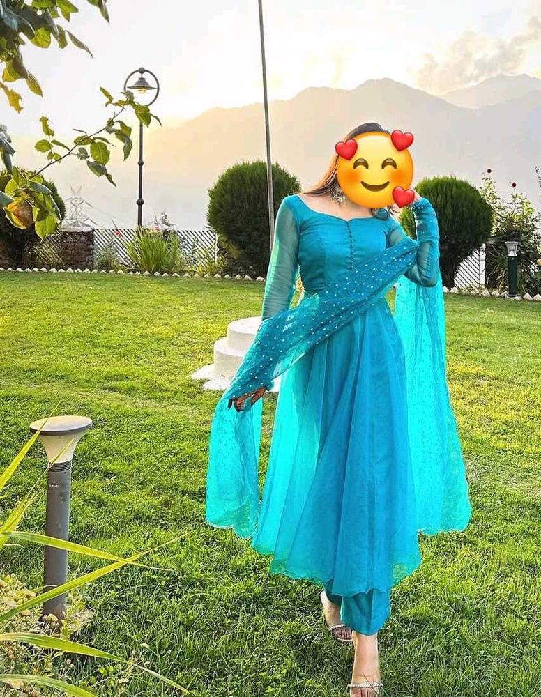 Elegant Teal Kurta Set with Dupatta