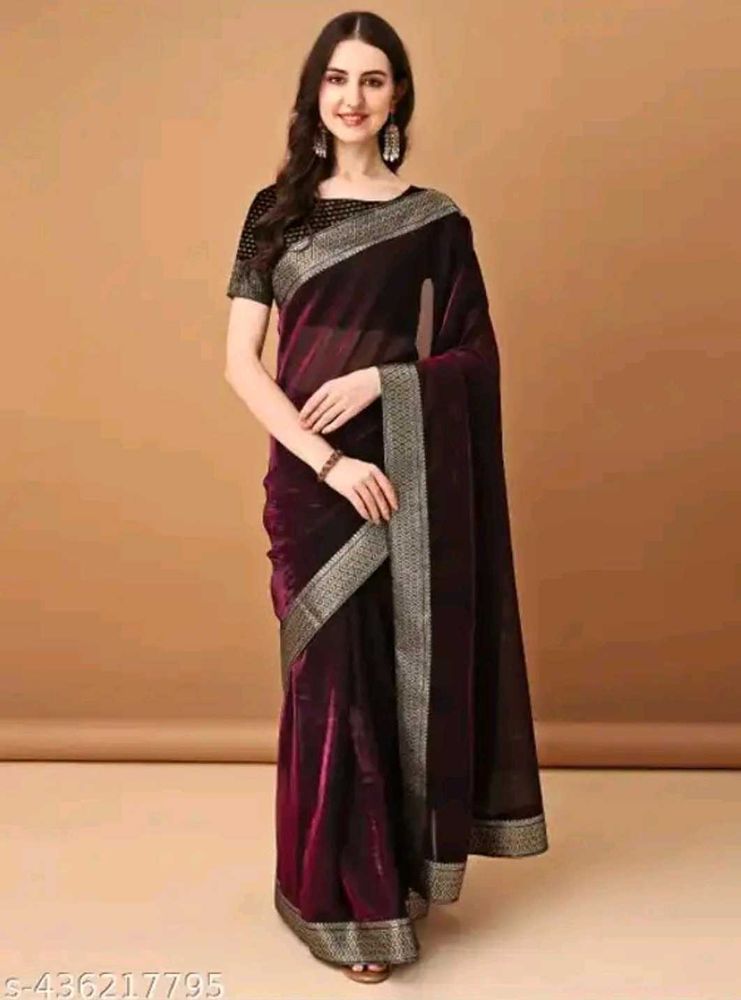 Embellished Silk blend Saree