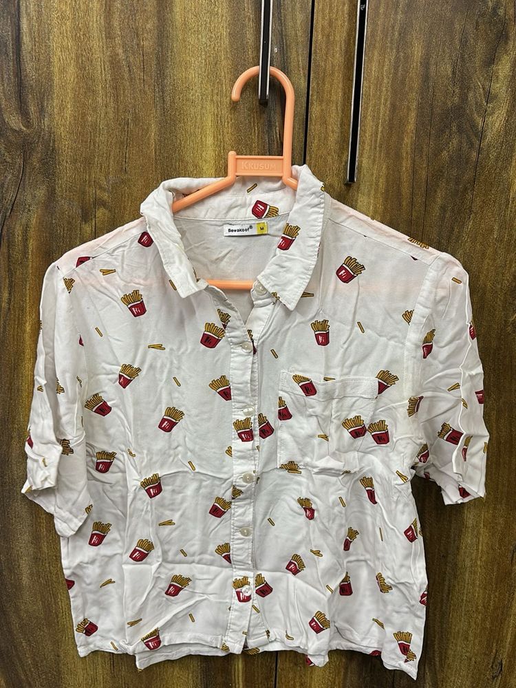 White French Fries Print Shirt