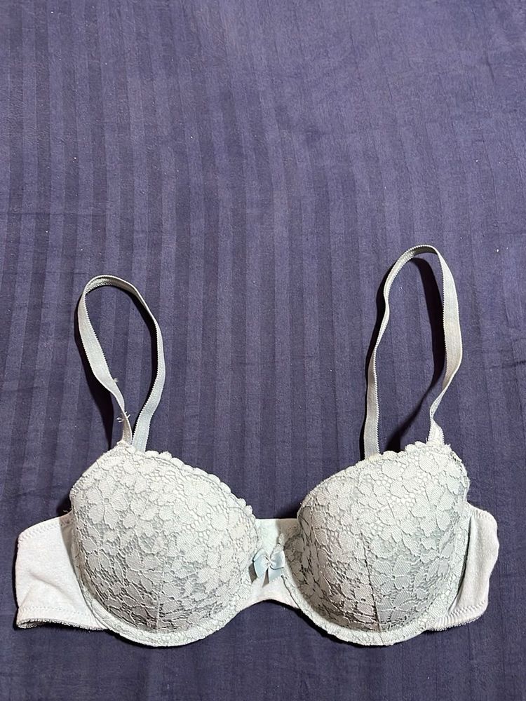 Light Blue Lace Padded Bra