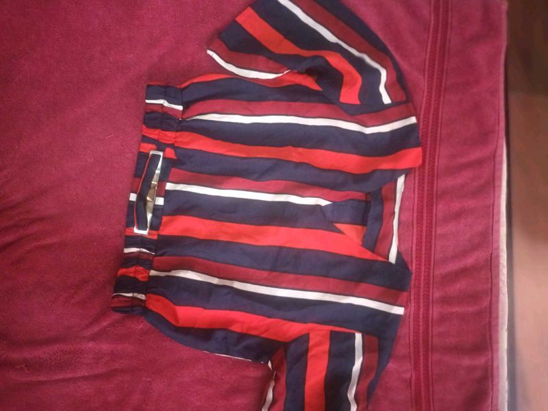 Striped Casual Girls Top
