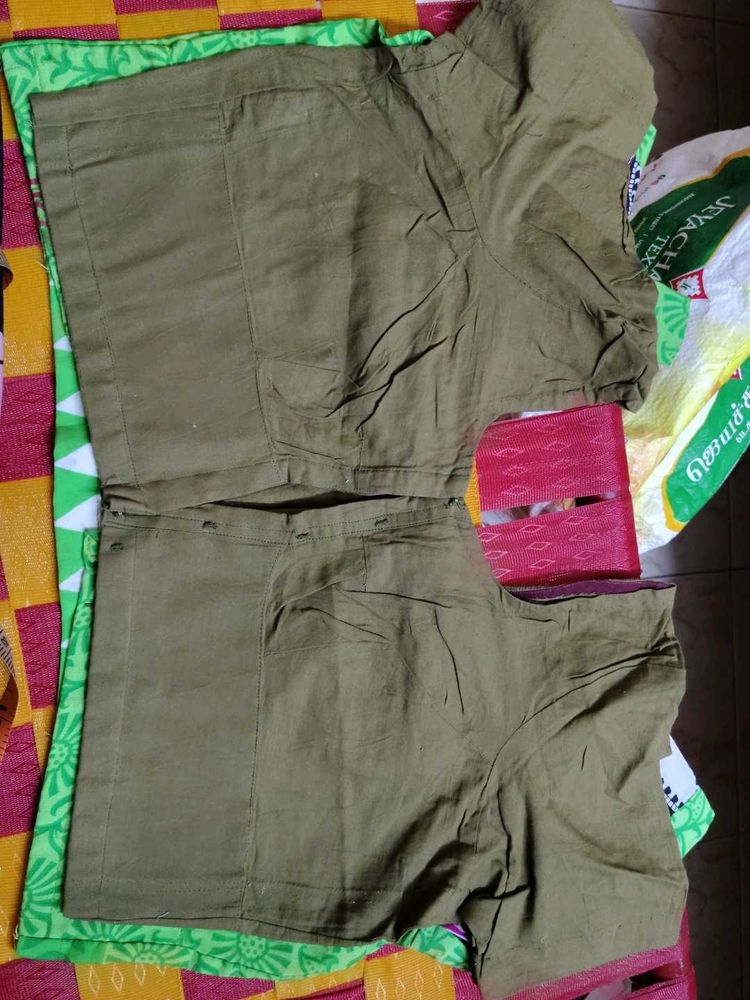 Women's Khaki Short Sleeve Blouse