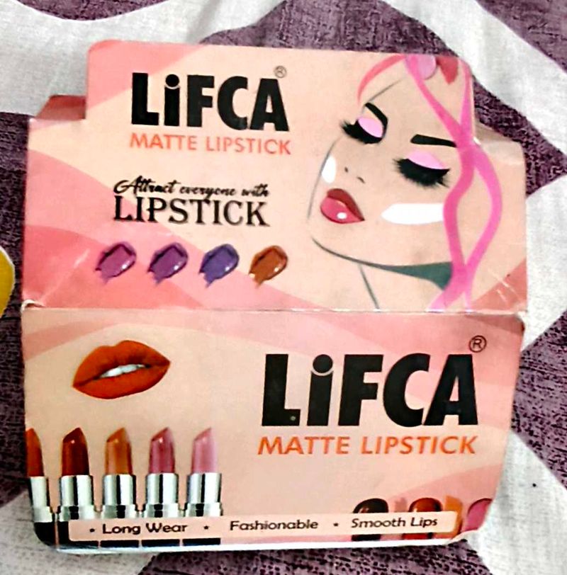LIFCA Matte Lipstick Set with Nailpolish Se