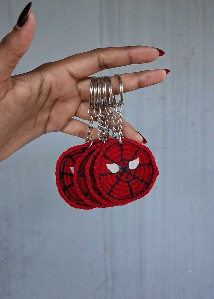 Handmade Spiderman Keychain Set