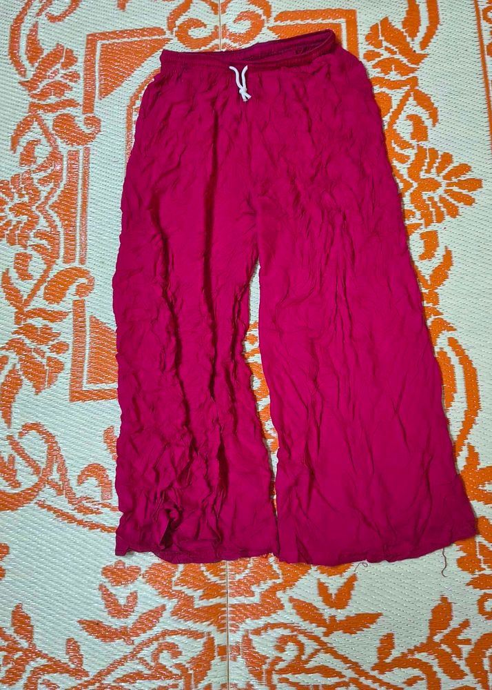 Pink Palazzo+ Golden Dupatta