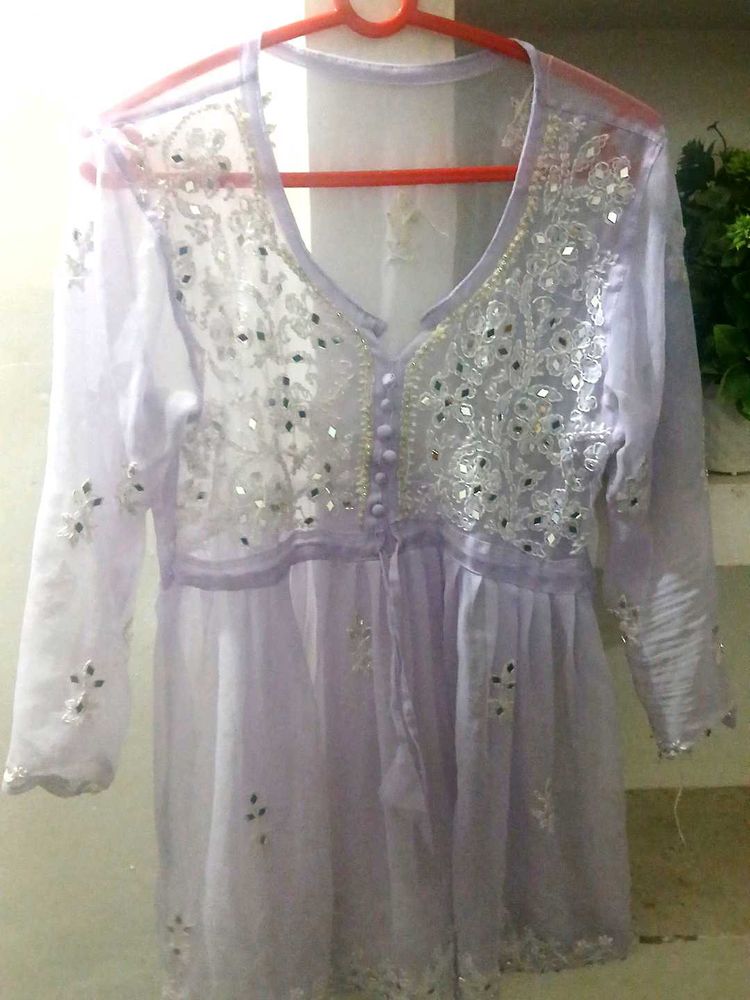 Gorgeous Lavender Kurti 💜**Color:** Light Lavende