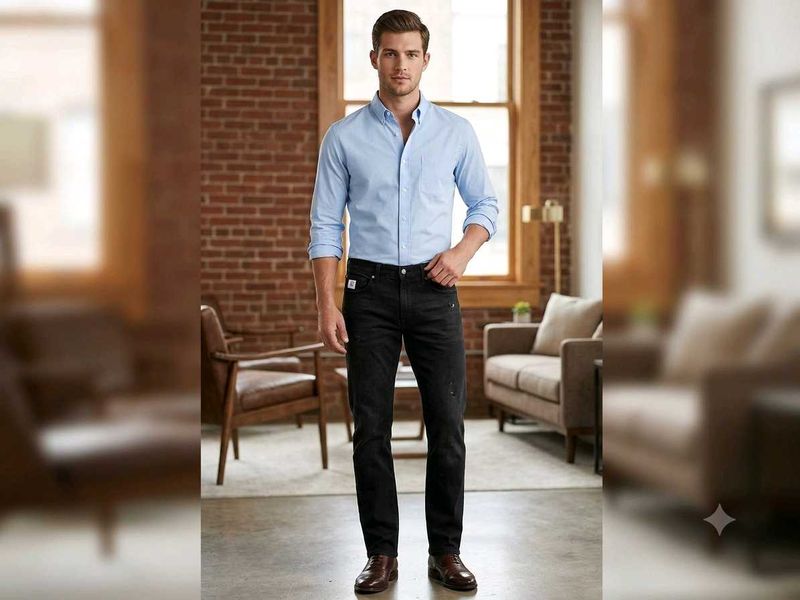 Men's Black Slim Fit Jeans