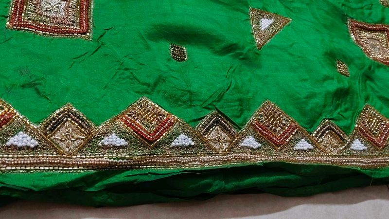 Embellished Green Silk Saree