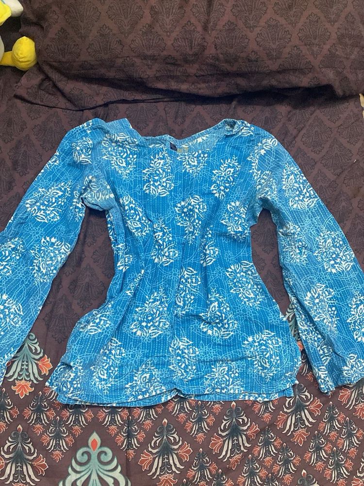 Blue Printed Kurta