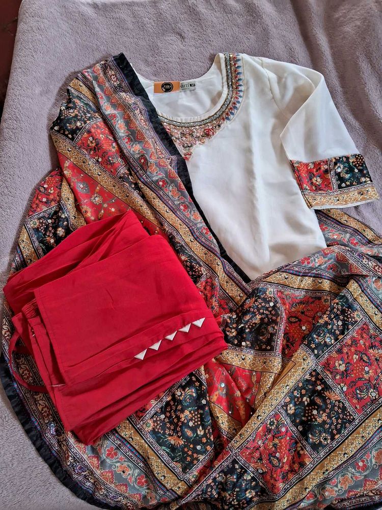 Elegant Embroidered Kurta Set with Dupatta