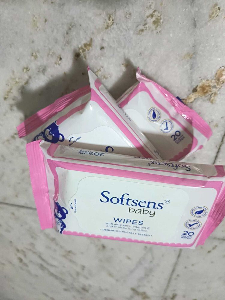 (Set Of 2) Softsens Baby Wipes