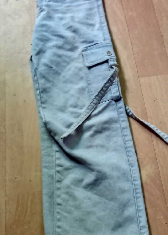 Light Wash Cargo Pants