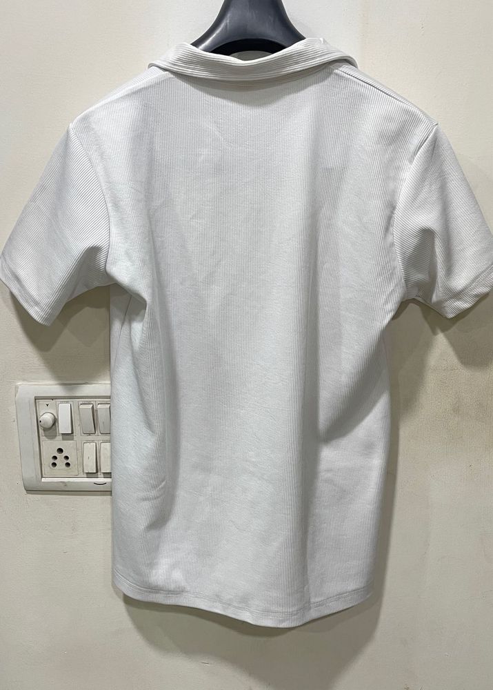 Men's White Polo T-Shirt