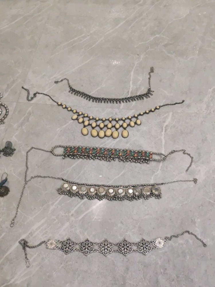 Boho Tribal Choker Necklace Set