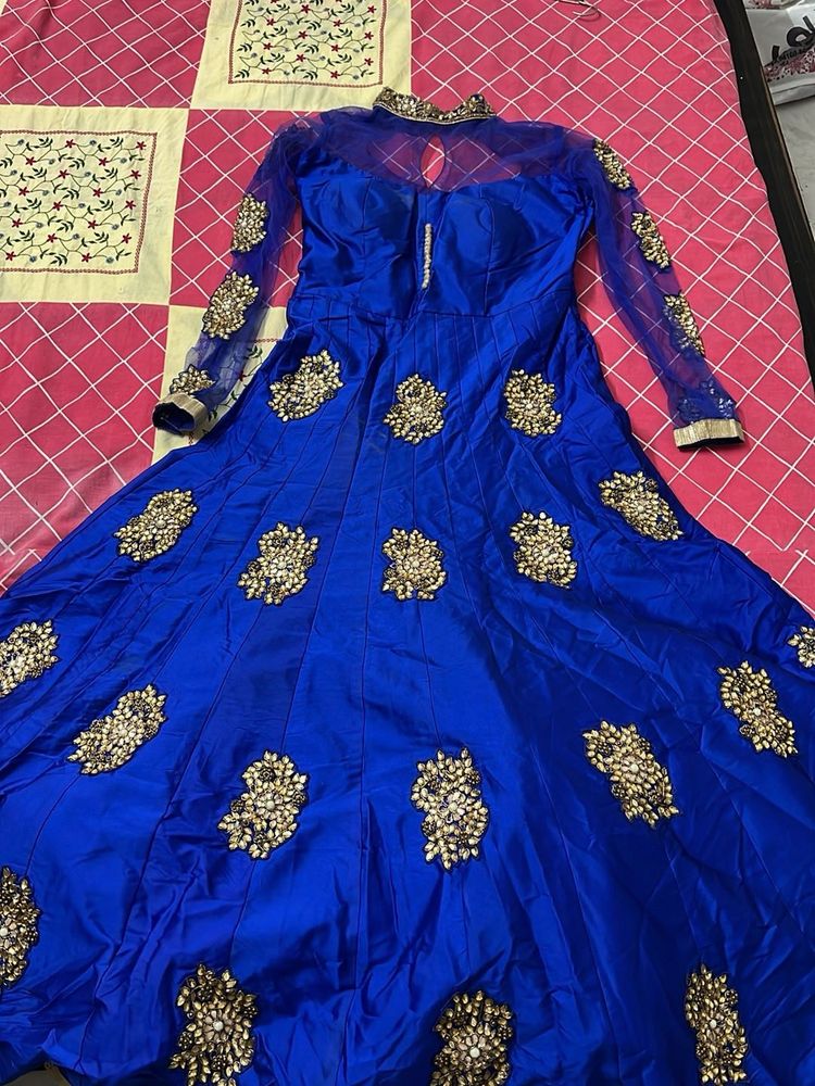 Royal Blue Embellished Gown