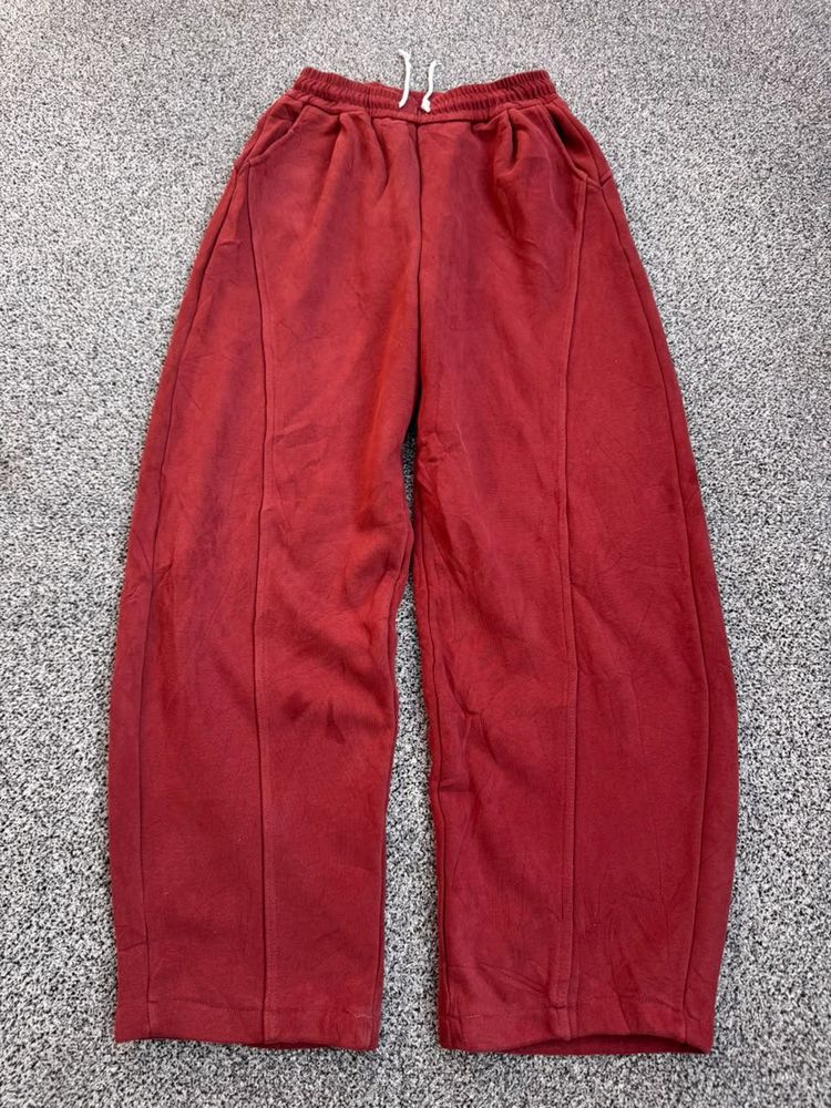 Loose Fit Red Sweatpants