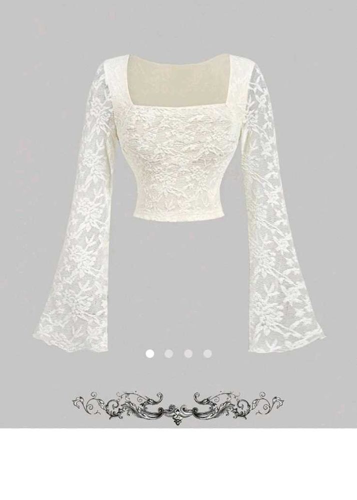 ✨️Elegant Lace Bell Sleeve Top