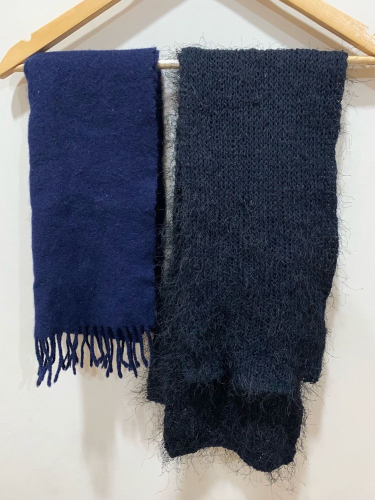 Bundle of 2 Scarves - Navy &amp; Black