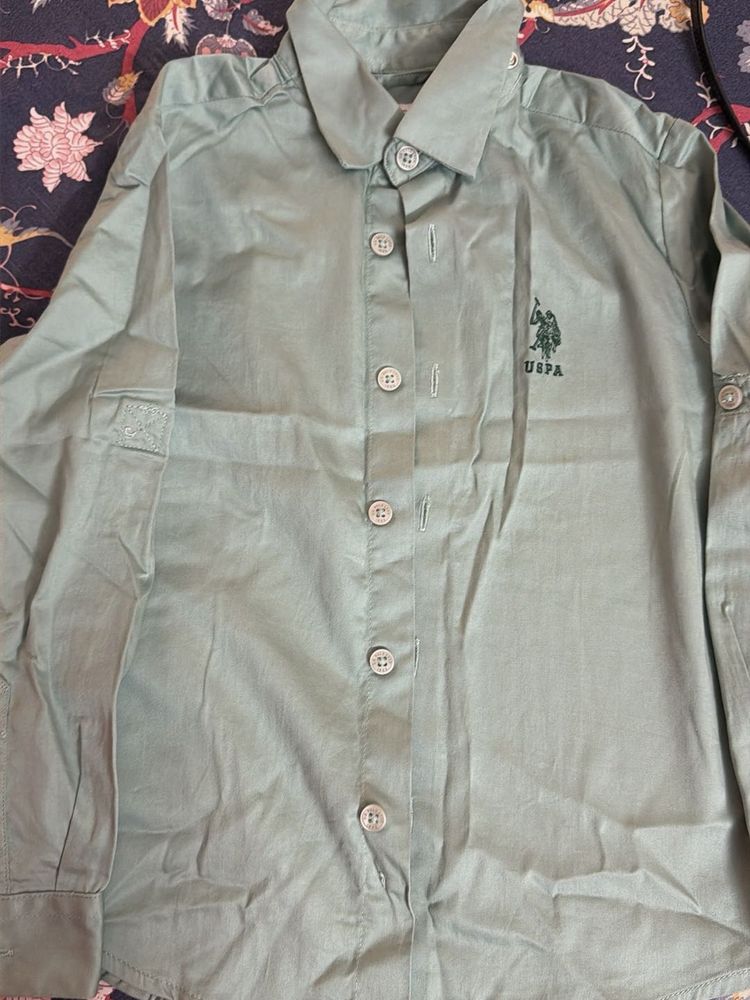 US Polo Assn. Men's Green Button-Up Shirt
