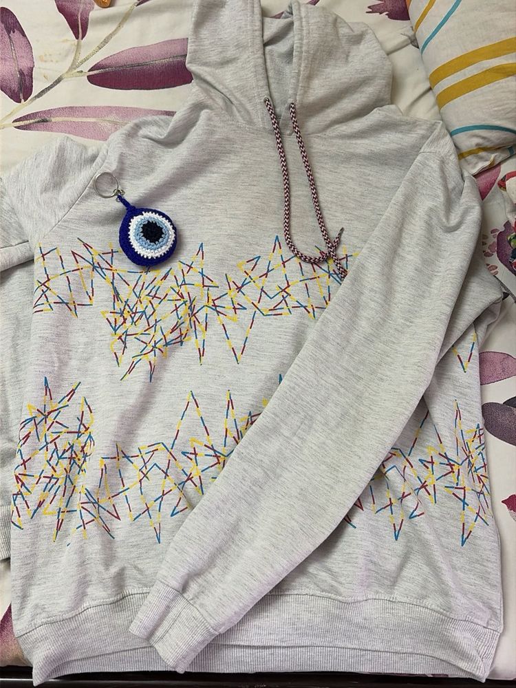 Grey Graphic Hoodie