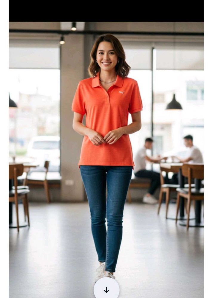 Puma Orange Polo T-Shirt