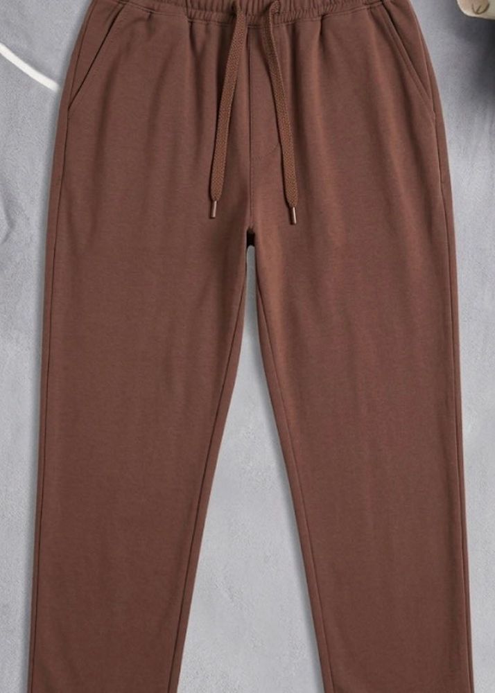 Korean choco brown baggy Jogger