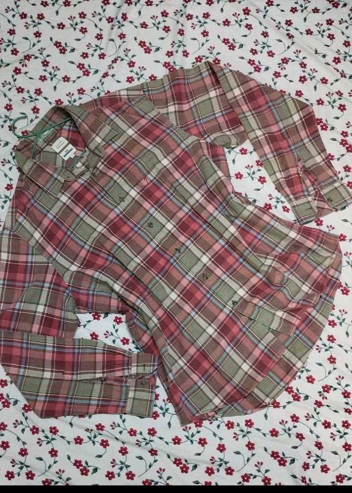 Cute Cozy Plaid Long Sleeve Button-Up Shirt