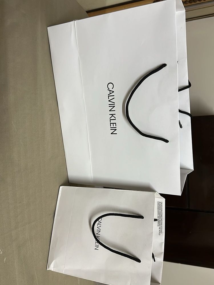 Calvin Klein paper shopping Bags (Small /large)