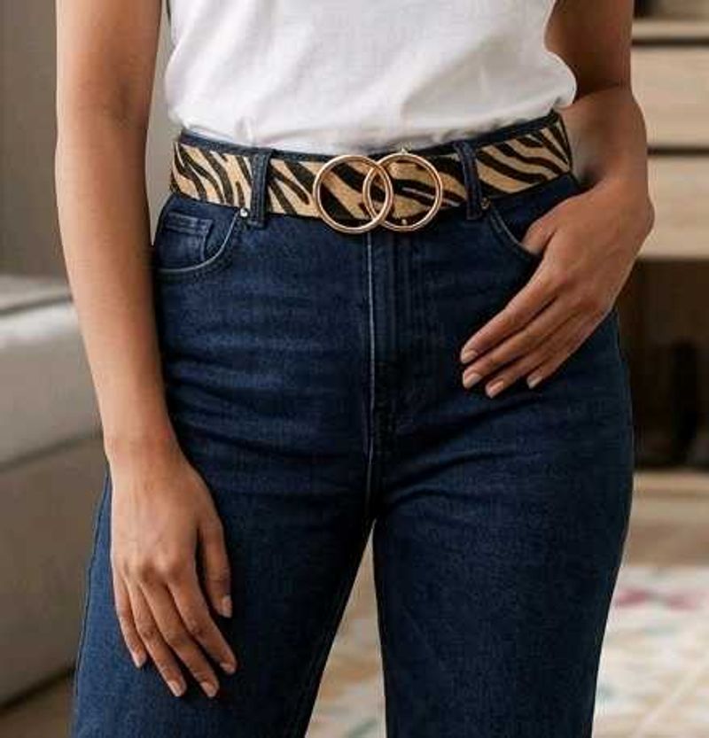 Stylish Zebra Print Belt