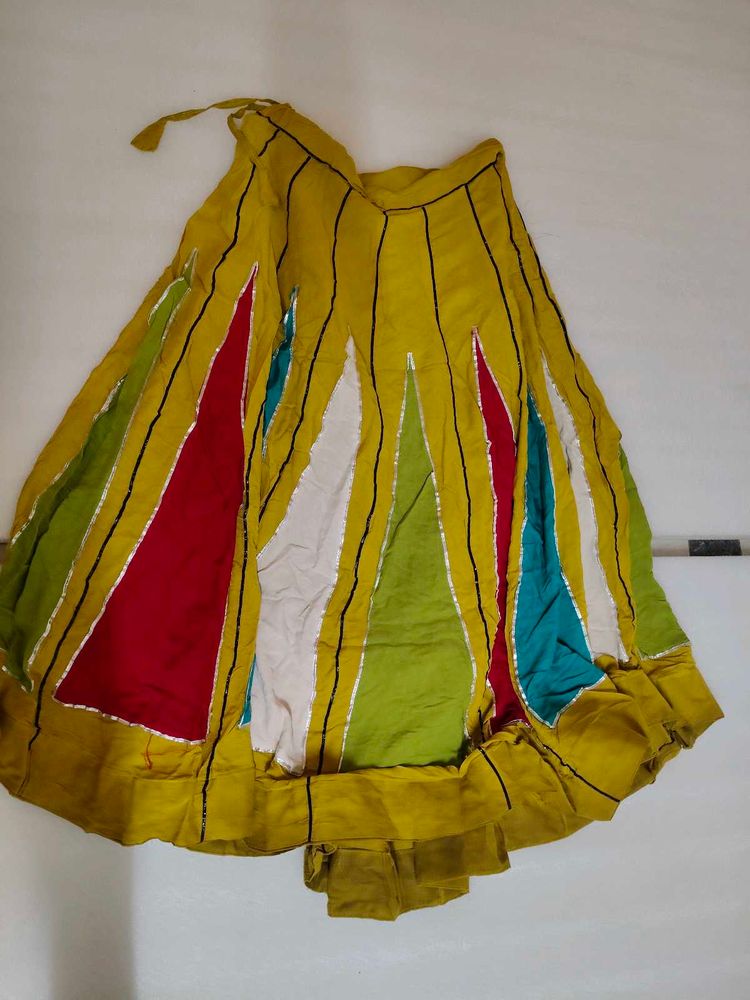 Vibrant Patchwork Ethnic Skirt