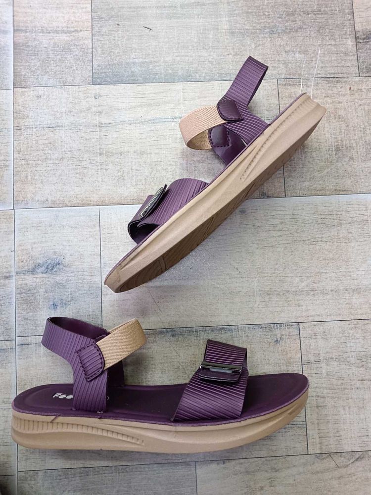 Stylish Purple Flat Sandals