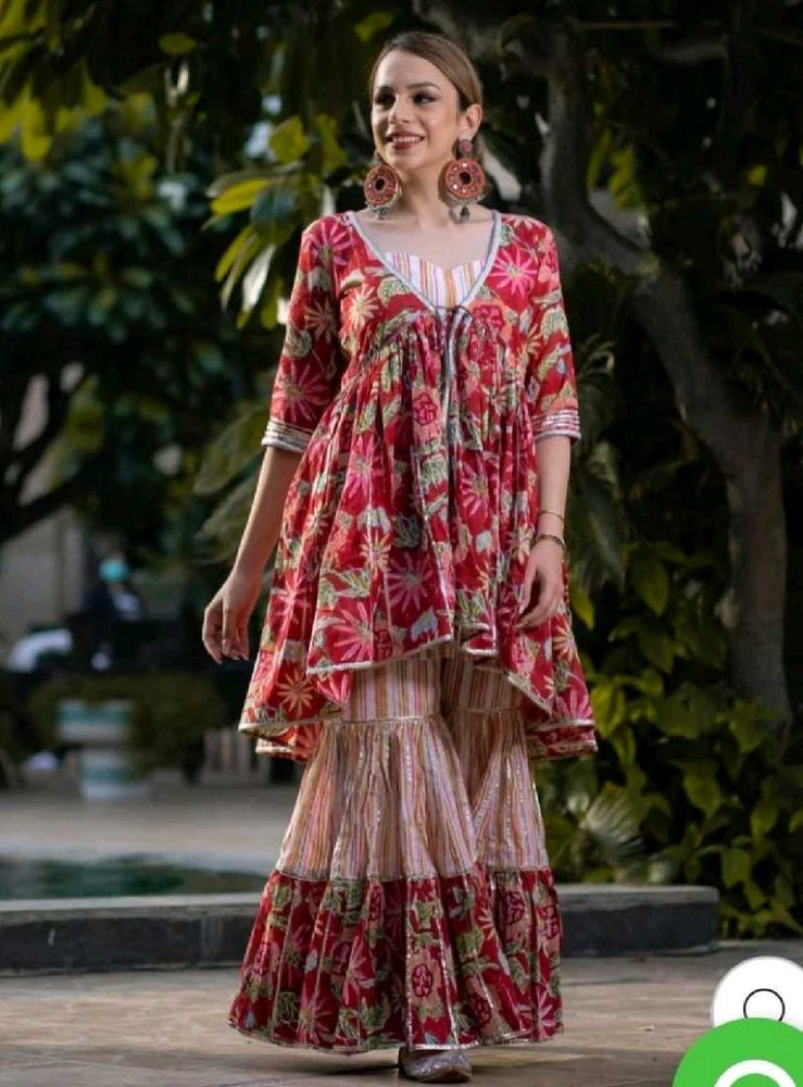 Floral Gota Sharara Set