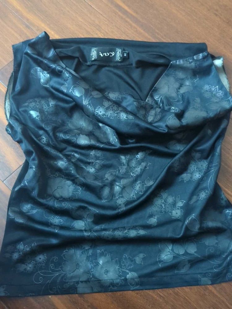 Ivy Black Print Top