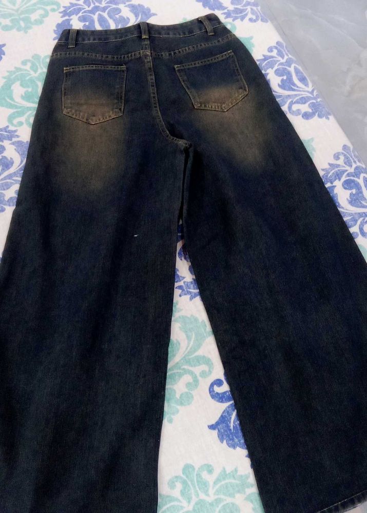 Wide Leg Denim Jeans