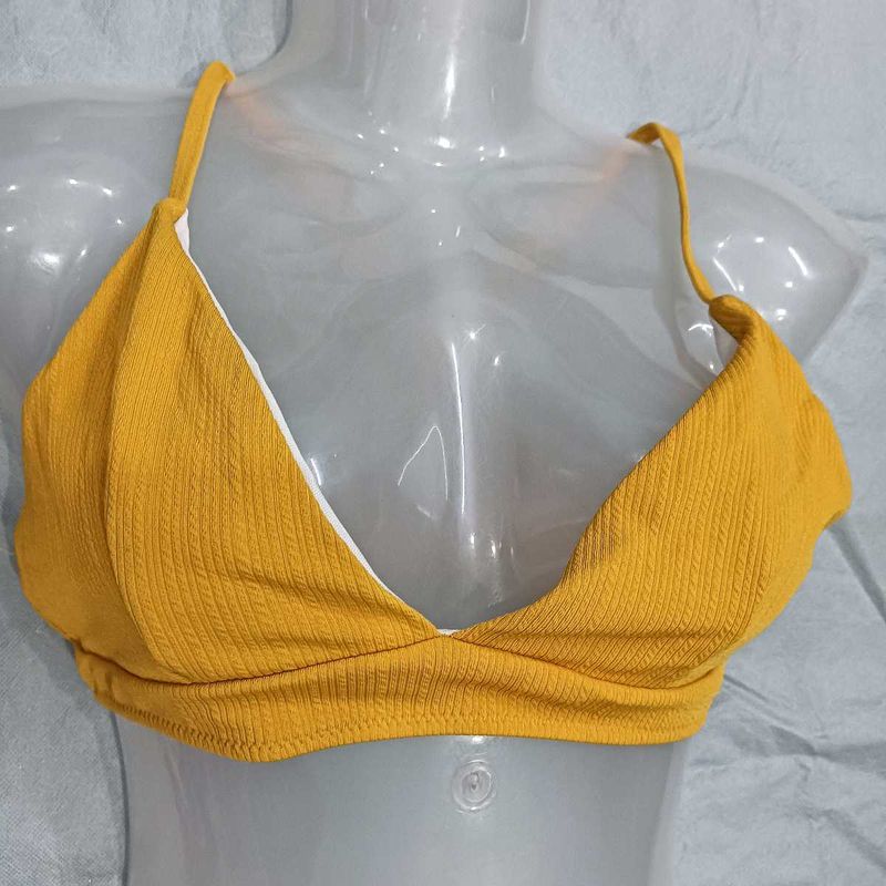 Yellow 😍Ribbed Bikini Top