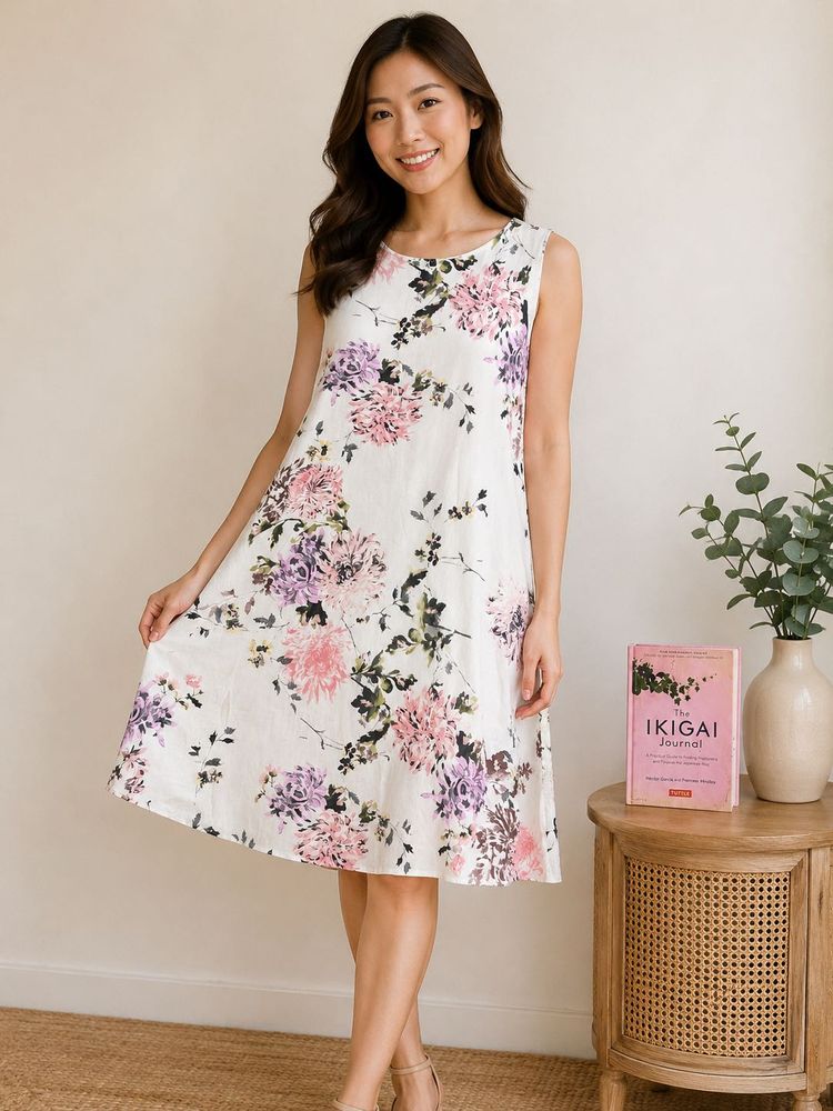 Floral Print A-Line Dress