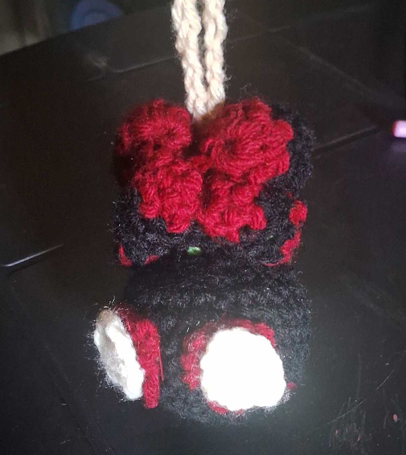 Crochet miles morales car keychain