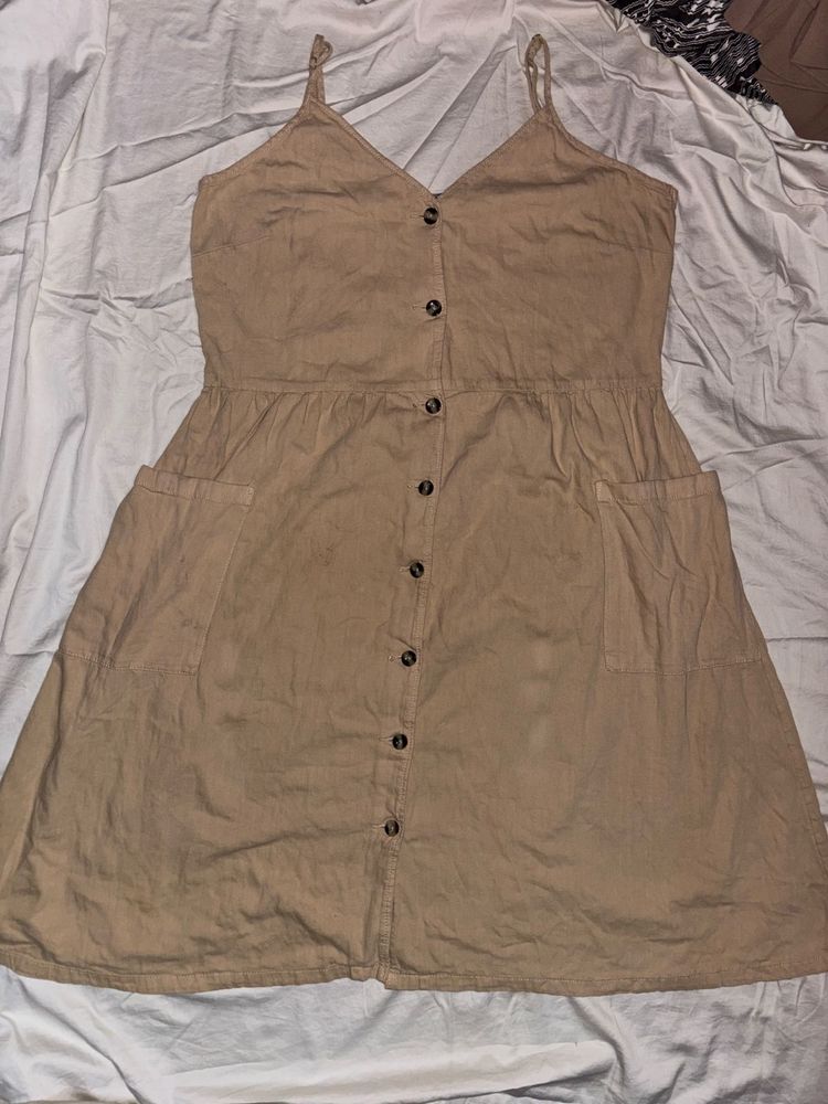 Casual Button-Front Mini Dress