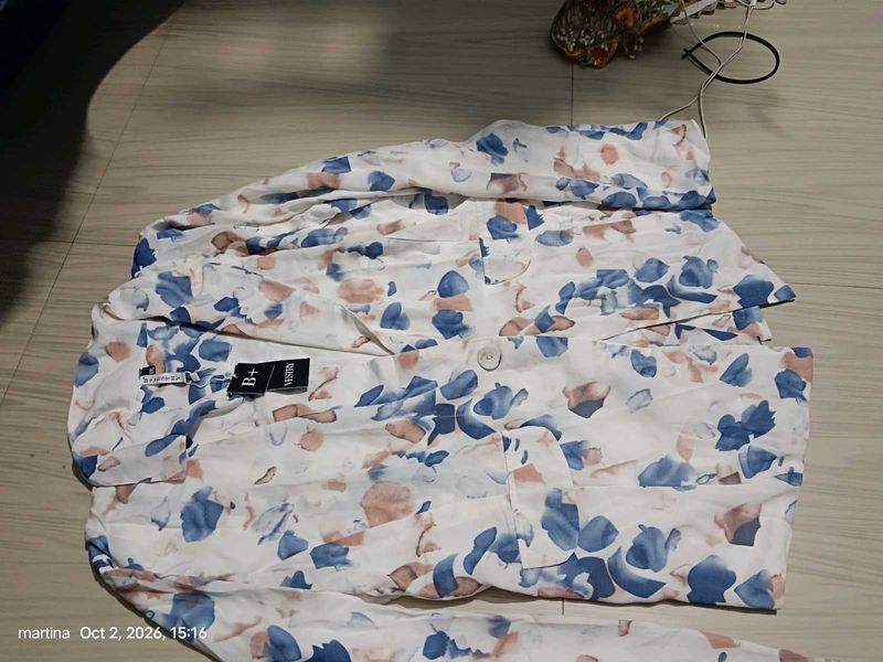 Floral Print Button-Up Shirt